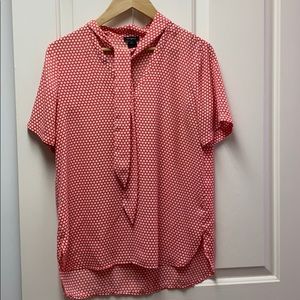 Ann Taylor Red and White blouse
